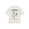 Adidas T Shirts Unisex White Crew Neck Moderate Straight Fit JX9127-