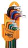Torx T10-50 Keys, Set Of 9, Colored