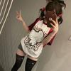 Mädchen Niedliche Y2K T-Shirts Kurzarm Party Club Tops Lässige T-Shirts für Damen T-Shirts