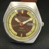JAPAN VINTAGE CITIZEN AUTOMATIC 8200 MENS BROWN COLOR DIAL WATCH a702134-5 R208-a702134