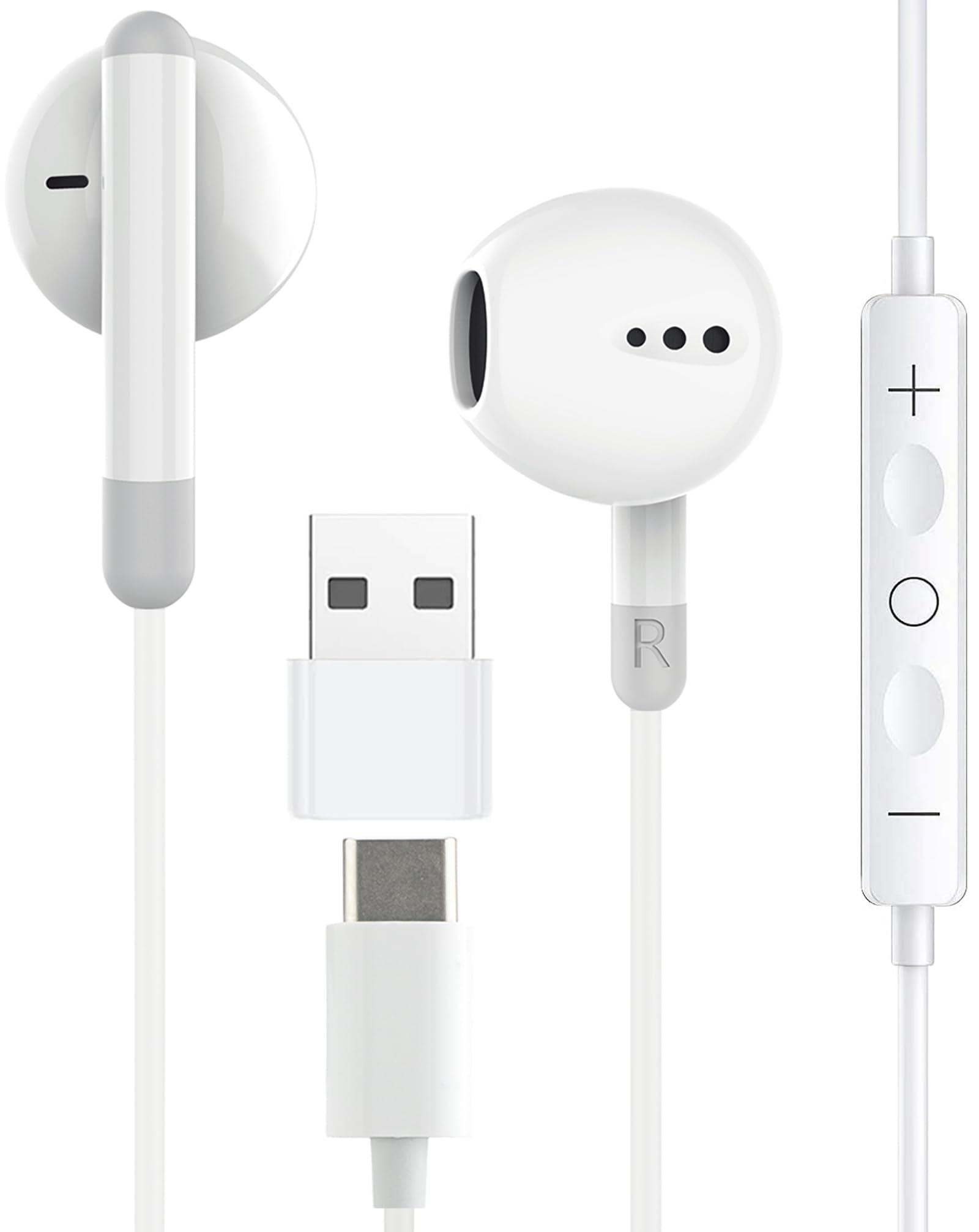 

Latest Earphones Compatible with iPhone 15 Wired Earphones High Sensitivity Karaoke MEMS Microphone Compatible with White [2024 Model] Type-C Type-C