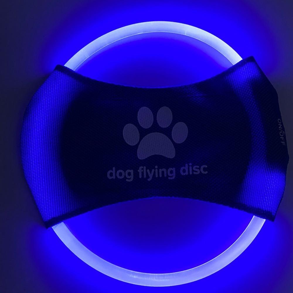 

LED luminous Dog Trainning Toy Glowing Pet Luminous Flying Discs Dog Flying Discs Relieve Boredom Blue light