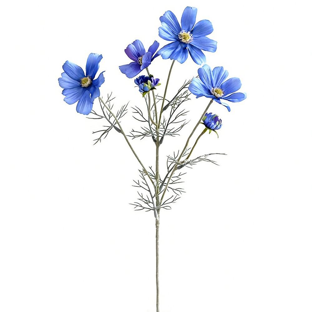 Samtmaterial Künstliche Seidenblume 60CM Länge Gerbera-Stil Kunstseidenblume Beflockung Cosmos Künstliche Blume