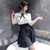 Cosplay Sexy Secretary Female Teacher OL Skirt Long Sleeve Extreme Erotic Cute Uniform Ladies Temptation One Size Fits Most Nipples 6 Piece Set