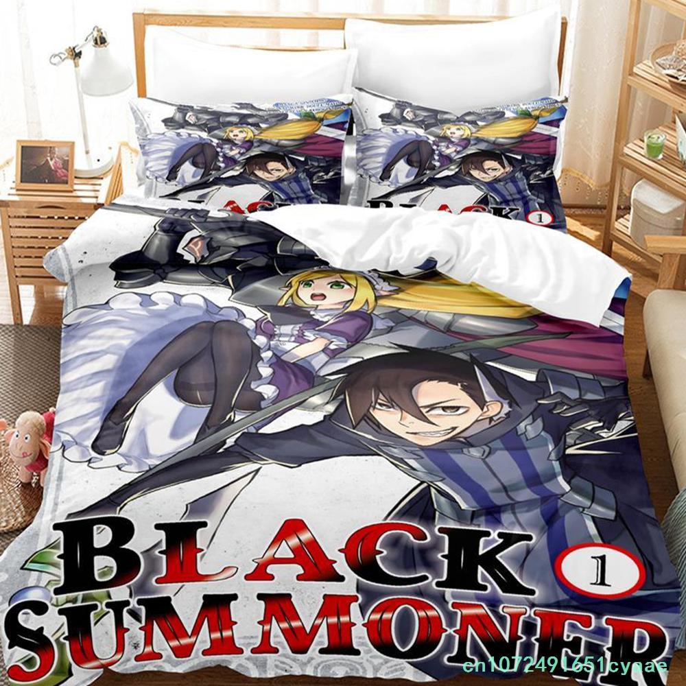 Schwarzer Beschwörer Bettwäscheset Einzelbett Twin Full Queen King Size Bettwäscheset Erwachsener Kind Schlafzimmer Bettbezug Sets Anime Parure De Lit Bett