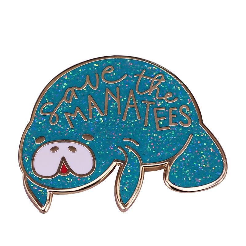 Manatee Sparkle Brooch