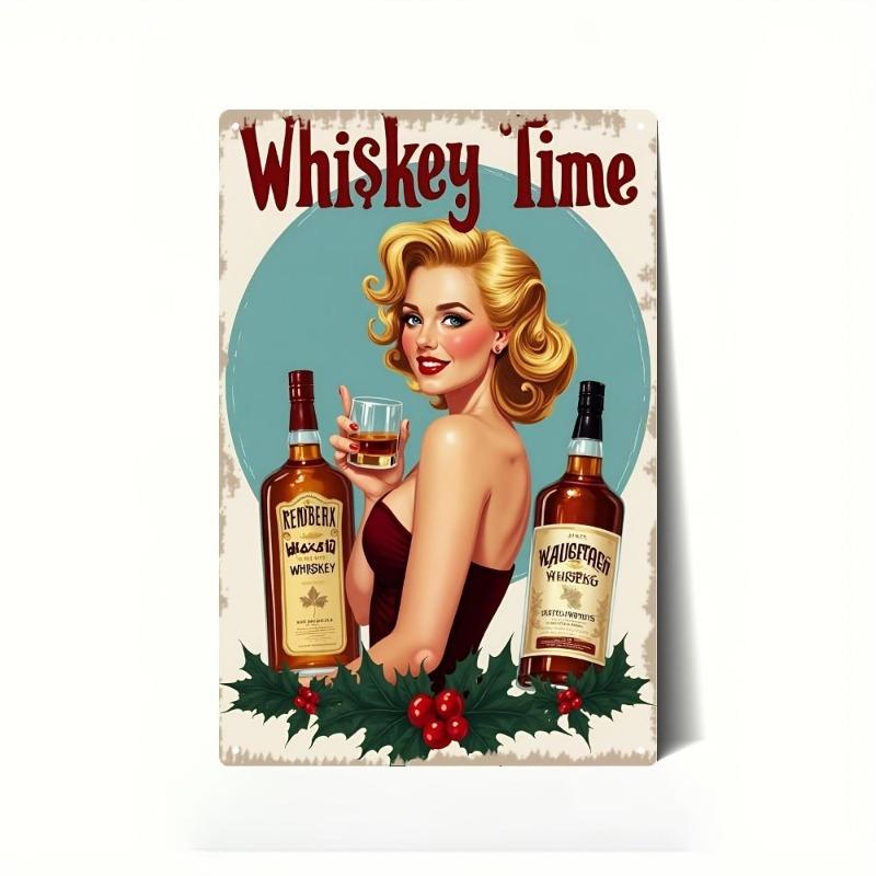 Pin-Up Girls Tin Sign, Retro Metal Wall Art