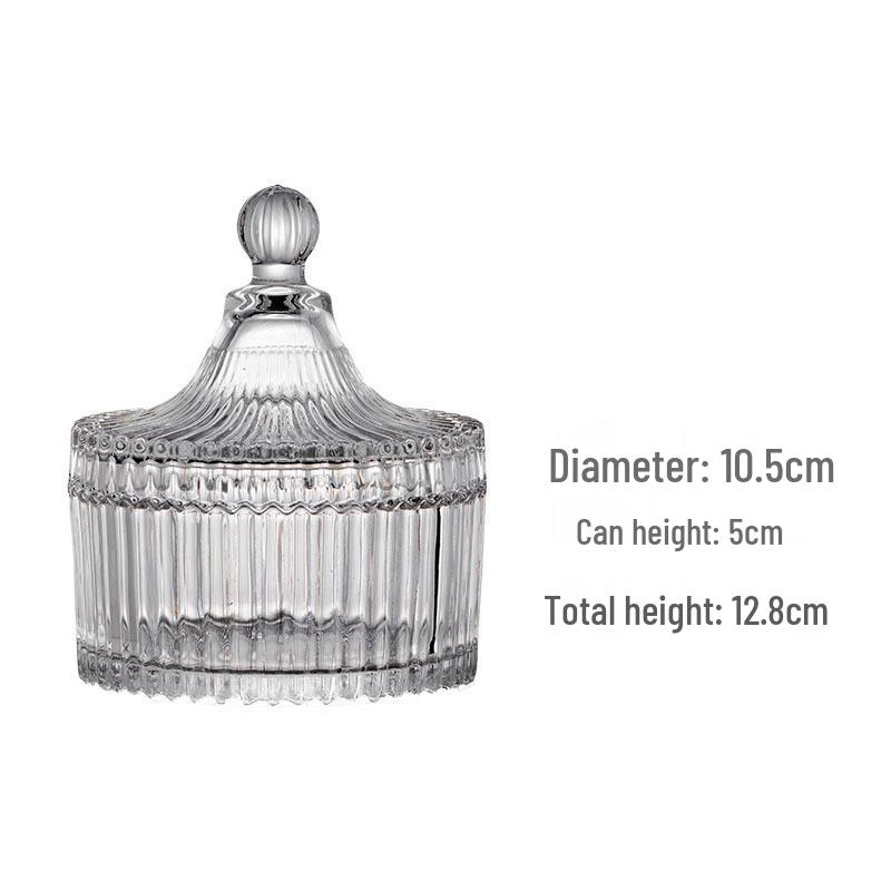 Clear Glass Yurt Candy and Candle Jar with Lid - Ideal for Weddings and Storage