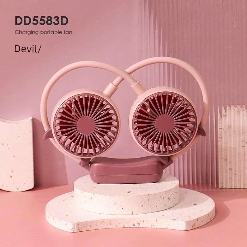 Portable Neck Fan for Lazy People, Convenient USB Charging Model, Small Personal Cooling Device for Men and Women Students, Ultra-Long Battery Life