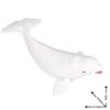 Simulated Sea Animal White Whale Model Plastic Ocean Animal Decoration Educational Toy for Home Decor Children 1Pack