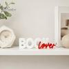 Bookshelf Decor for Reading Lovers 3D Printed Book Lover Ornament Decor, Letter Sign Minimalist Home Decoration Accessories Study Desk Corner Library,