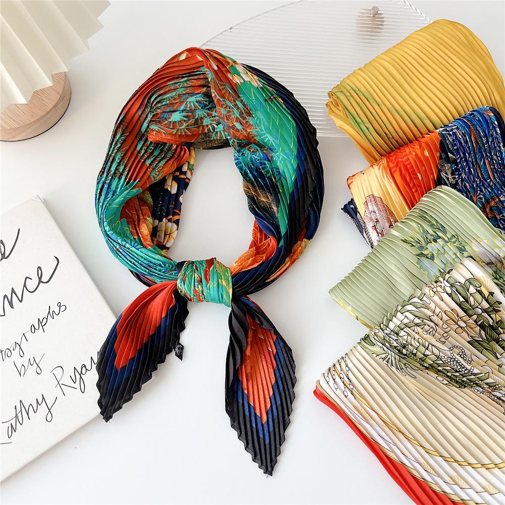 70cm Fold Square Scarf Women Spring Summer Fashion Bandanas Bag Hat Head Hair Shawl Wraps