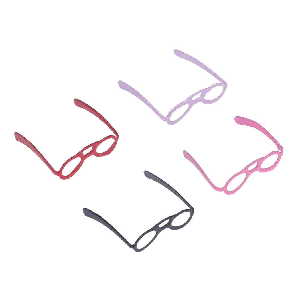 4 Stück 1:12 Puppenhaus Brillen Niedlich Simuliert DIY Miniatur Puppenbrillen Dekoration Zubehör Geschenk