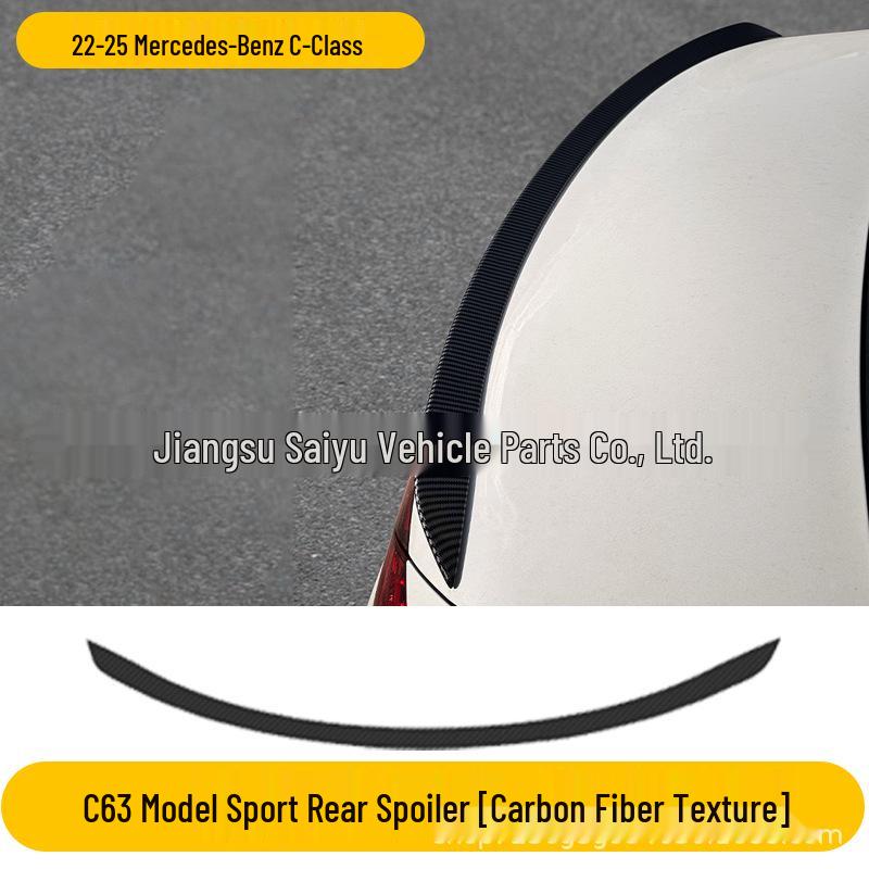 22-25 Mercedes-Benz C-Class C63/AMG Sport Rear Spoiler, ABS, No-Drill Installation