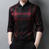 Men's Plaid Business Shirt Comfortable Stylish Commute Thin Style Outwear Men's Shirts for Spring Autumn
