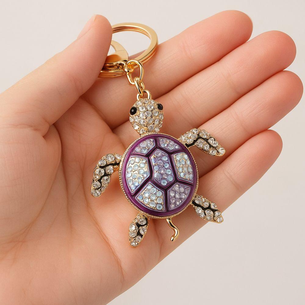 Good Fortune Turtle Keychain Colorful Hanging Pendant Exquisite Key Ring Holder  Car Key Pendant