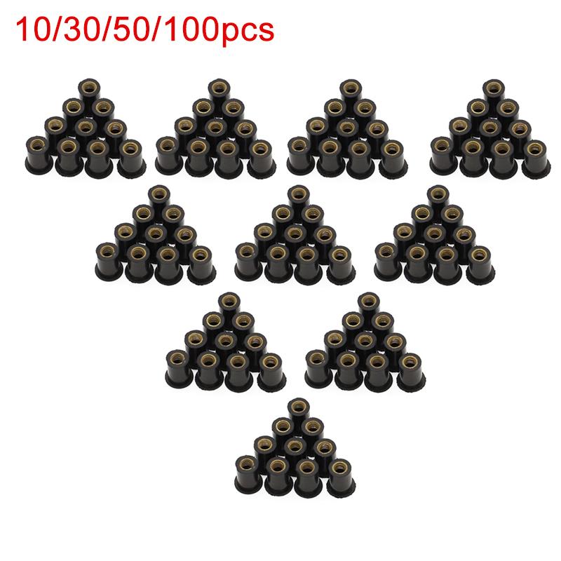 Motorcycle M5 Metric Rubber Well Nuts Windscreen Fairing Cowl Screws Bolts Accessories For Honda Kawasaki Yamaha BMW Ducati