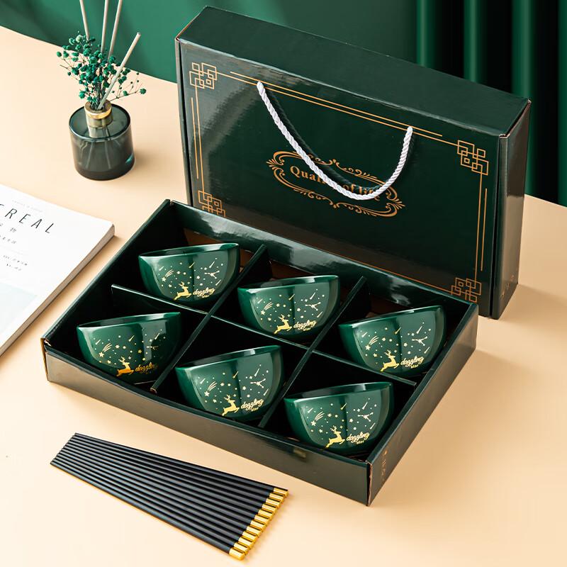 Ceramic Bowl and Chopsticks Dinnerware Set