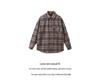 Women's Winter Brushed Plaid Long Sleeve Mid-Length Coat