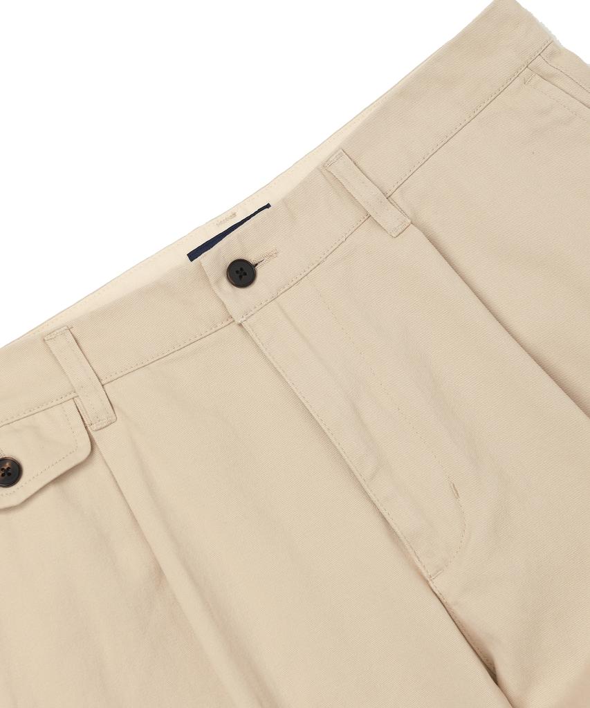 YALE Premium Vintage One-Pleat Coin Pocket Regular Chino Pants_Light Beige