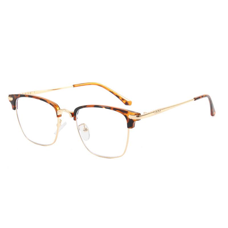 Svart Databrilleinnfatning Kvinner Menn Anti Blått Lys Runde Briller Blokkerende Briller Optisk Brille Metallinnfatning