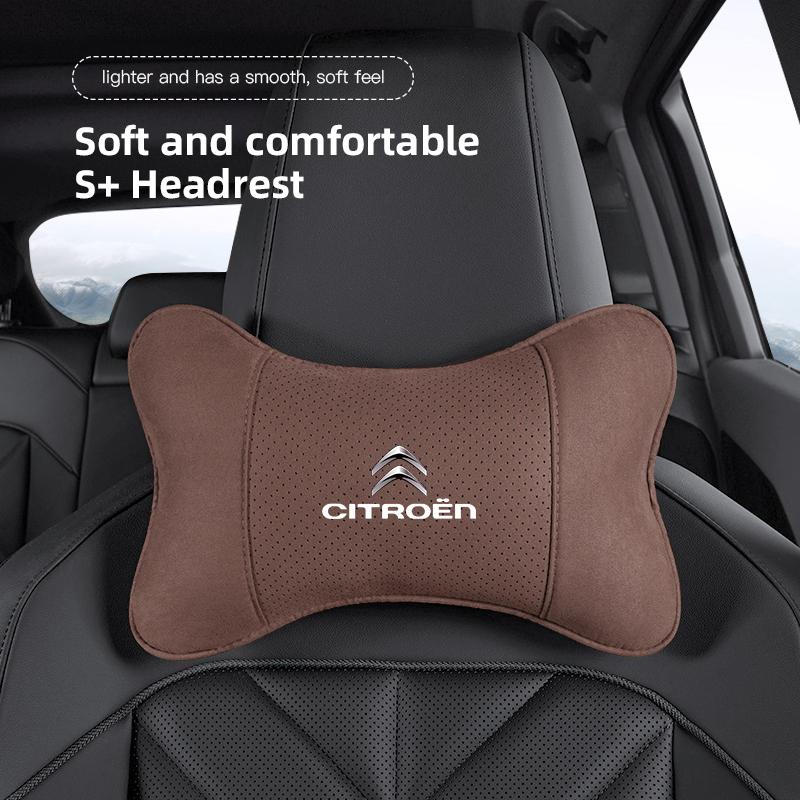 Car Seat Headrest Soft Suede Neck Pillow For Citroen C4 C3 C2 C1 DS3 Berlingo Xsara Picasso Auto Interior Accessories keychain aks256