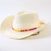 Popular European and American Classic Straw Woven Western Cowboy Hat Men's and Women's Outdoor Fashion OL Wind Woven Top Hat