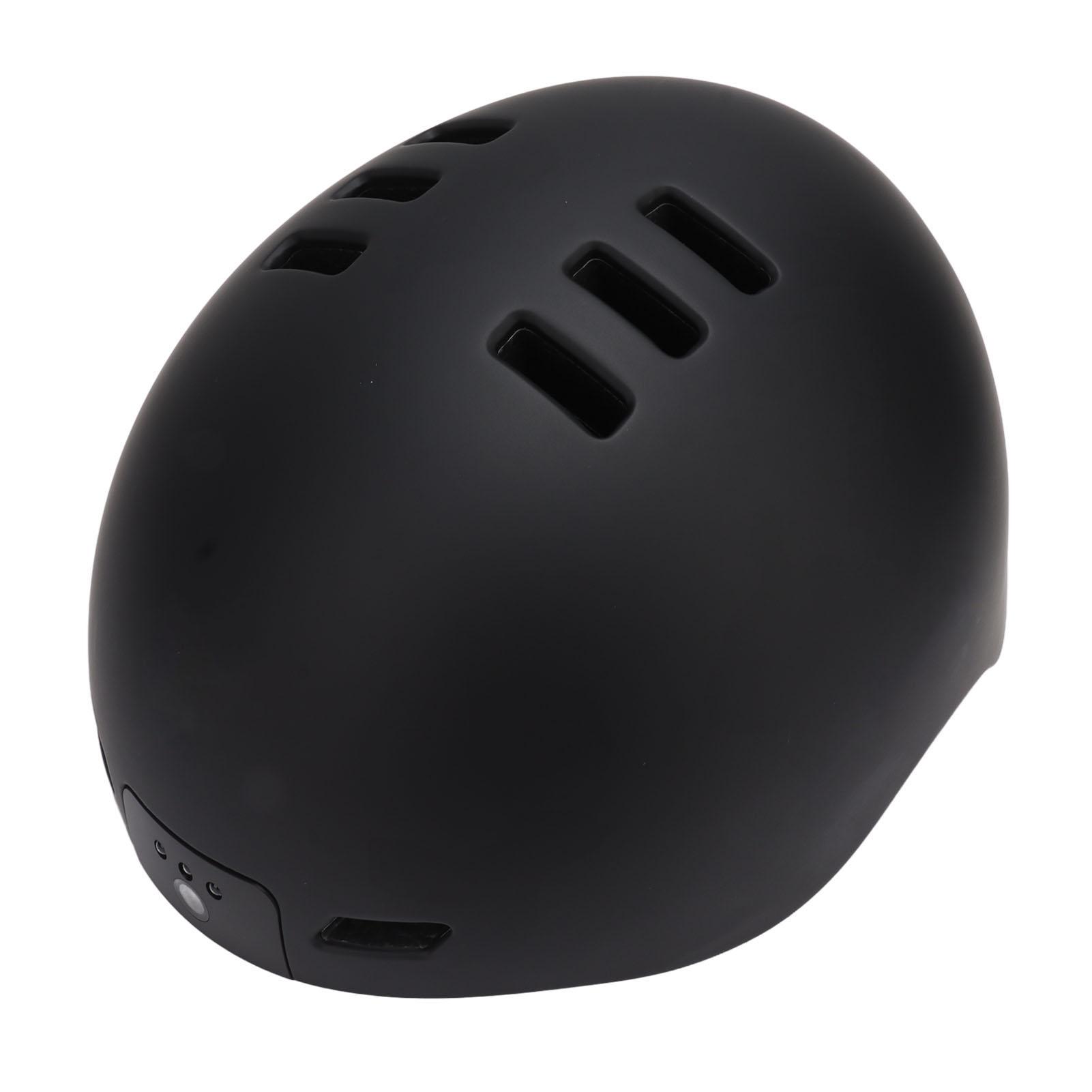 

1080p Smart Bike Helmet with Camera Front LED Light Taillight Adjustable Head Circumference for Adults Men Women чёрный