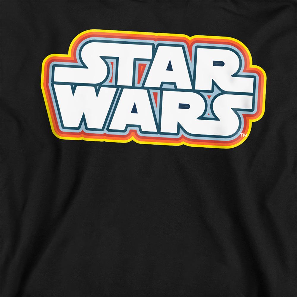 Star Wars Childrens/Kids Retro Logo Outline Hoodie