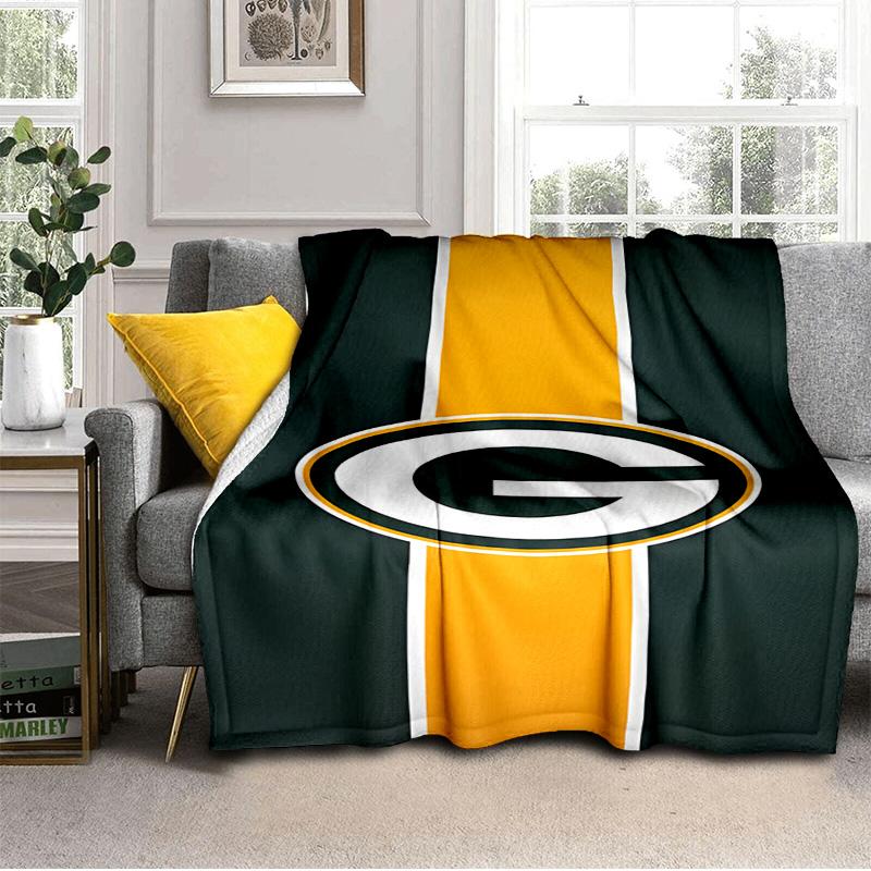Green Bay Packers Logo Decke Outdoor Flanelldecke für Camping, Wandern, Gartenpartys, Picknick-Zubehör, Geschenk für Familie und Freunde