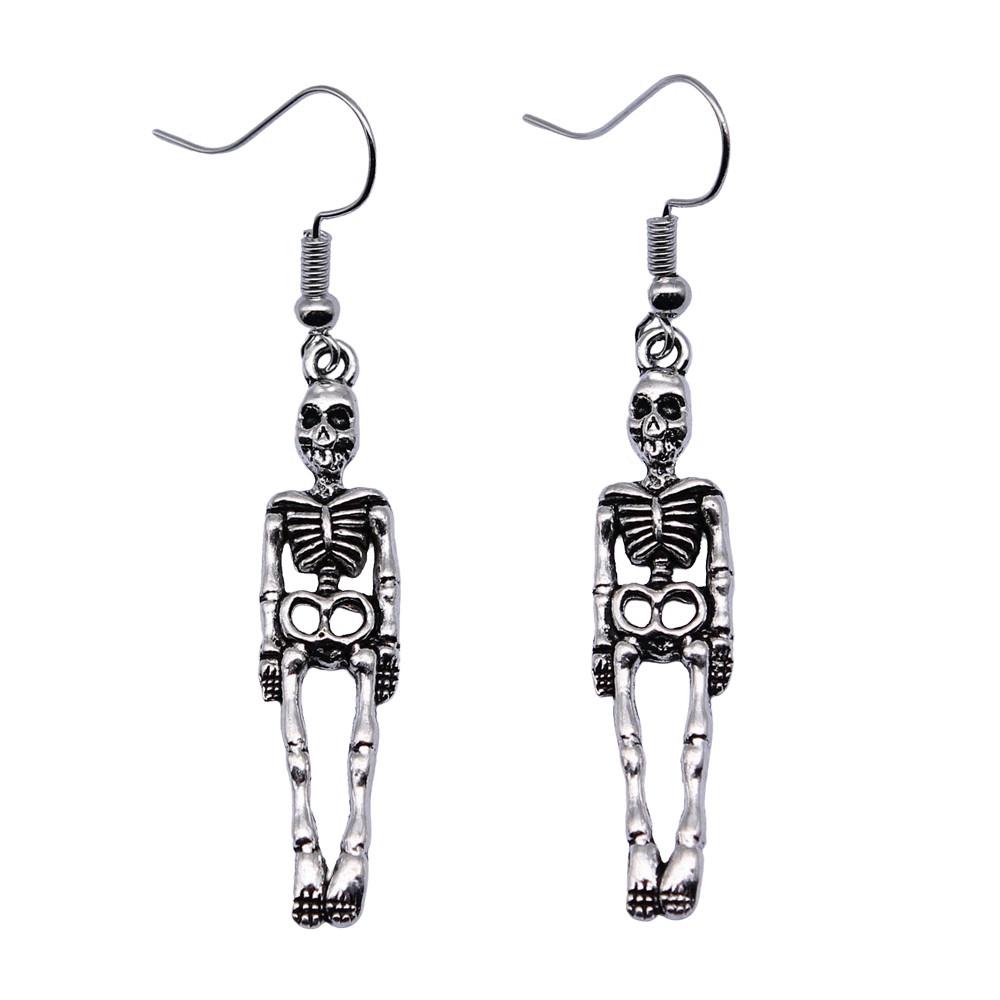 Halloween Charm Dangle Earrings Gothic Crescent Drop Earrings Dark Witchy Occult Jewelry
