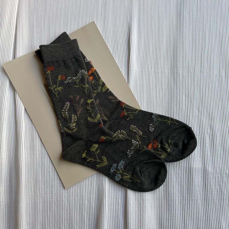 

Растения и цветы, Литература, Японский стиль, Носки средней длины, Ретро гольфы 35-41 серый