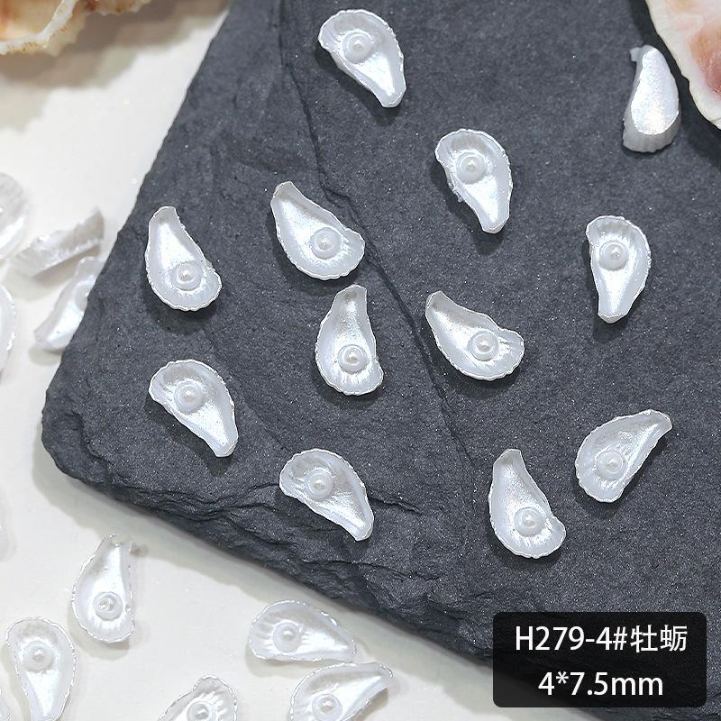 50Pcs Starfish Shell Nail Art Accessories, Conch Resin, DIY Nail Jewelry, Wearable Nail Decorations