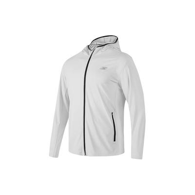 Solid Color Casual Hooded Zip Jacket Men Jackets Light-Gray P223M081-00PD