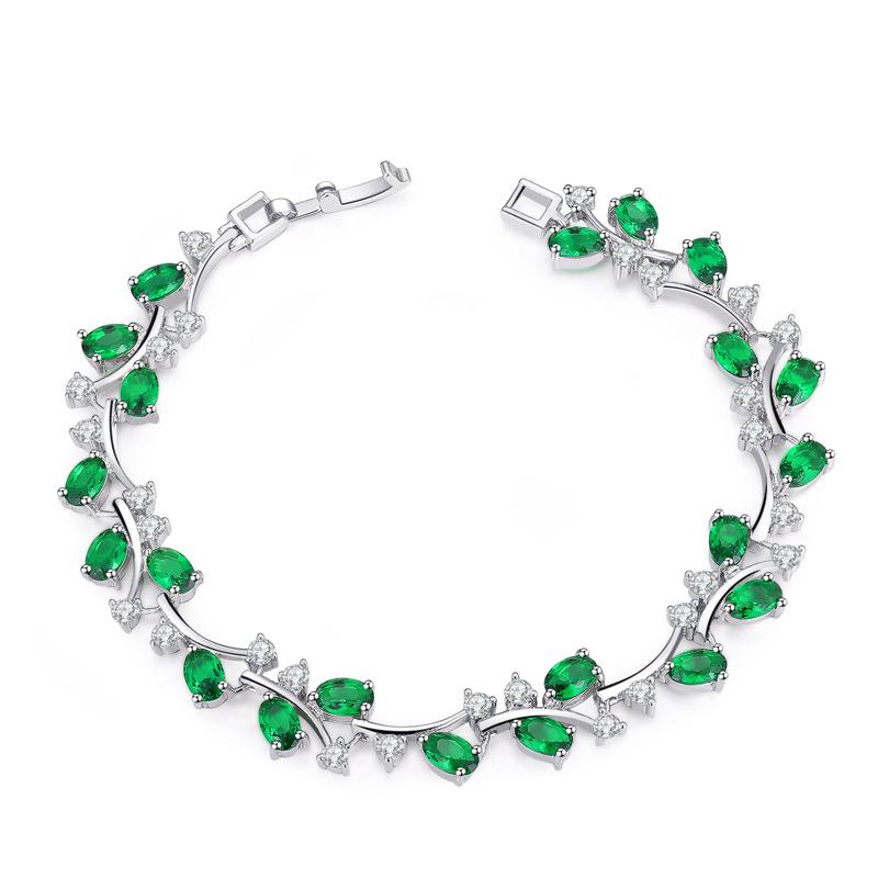 Hand Jewelry Ebat Plated 18K White Gold Zircon Bracelet For Girls