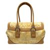 Used COACHHandbag yellow/Brown canvas/leather Women