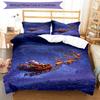 3pcs Christmas Santa Claus Bedding Set Duvet Cover Closure Includes 1 Duvet Cover & 2 Pillowcases, Soft and Comfortable for All Seasons.