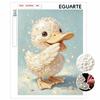 Adorable Little Duck Pattern Framed Pearl Painting Kit DIY 3D Sparkling Bead Canvas Art Relaxing Handmade Craft Perfect Gift for Women