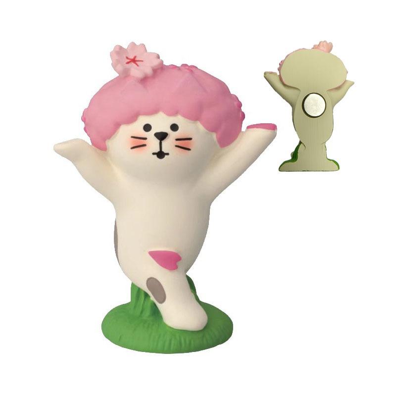 Japanese cat refrigerator sticker, grocery zakka cute bread coffee shop decoration gift miniature resin ornament