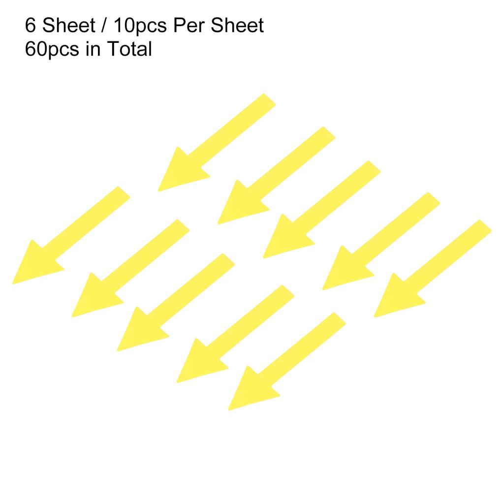 4/6/10Sheet Arrow Sticker Directional Sign PVC Self-Adhesive Label Stickers Removable Floor Decal for Floor Wall Marking 6Colors