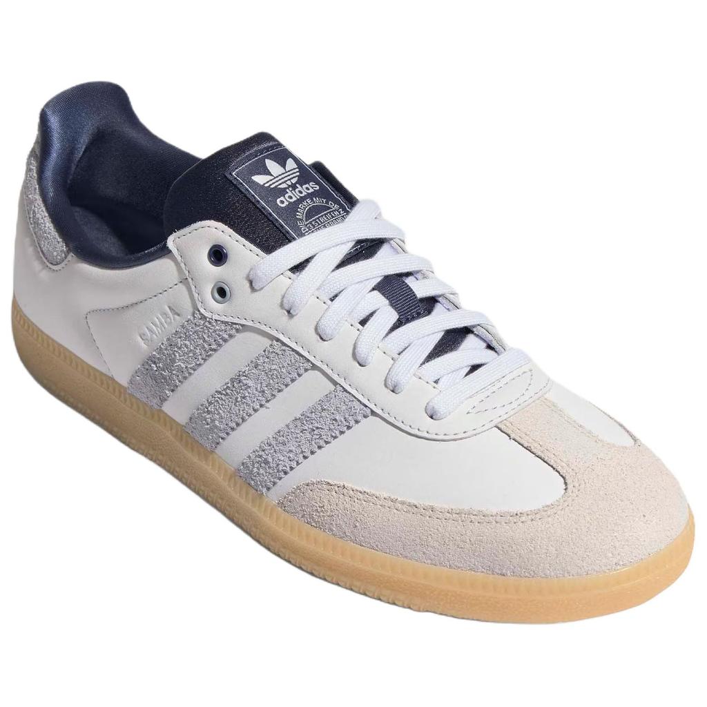 adidas Samba OG Crystal White Halo Silver Shadow Navy Unisex Sneakers KJ7305