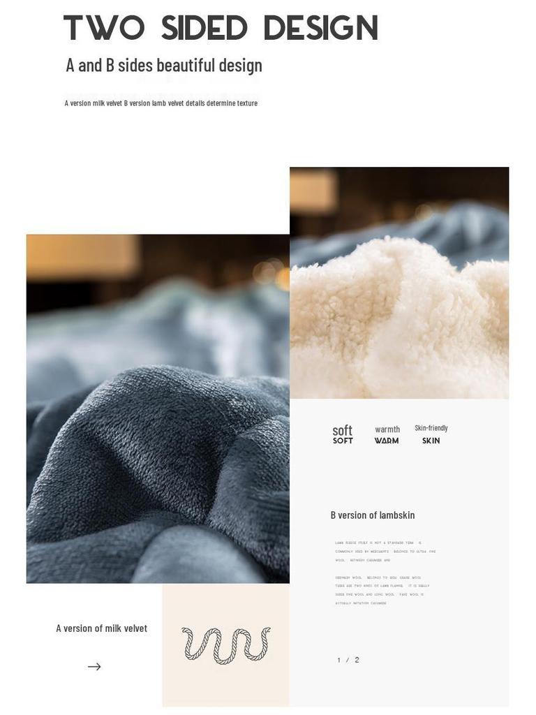 Dreilagige gesteppte Winterdecke - Dickes Milchvlies, Kuschelig für Firmengeschenke