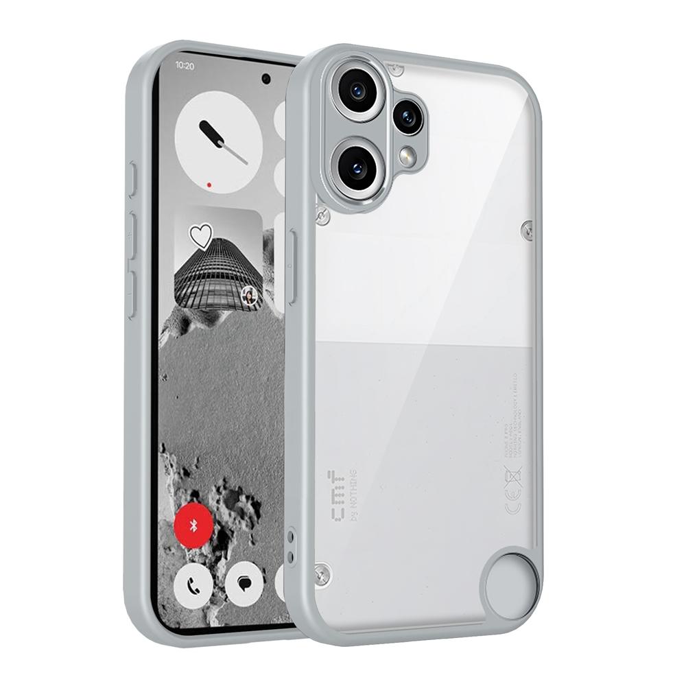 KEYSION Transparente Hülle für Nothing CMF Phone 2 Pro 1 Weiches Silikon + PC Klare Stoßfeste Handy-Rückabdeckung für CMF Phone 1 2 Pro