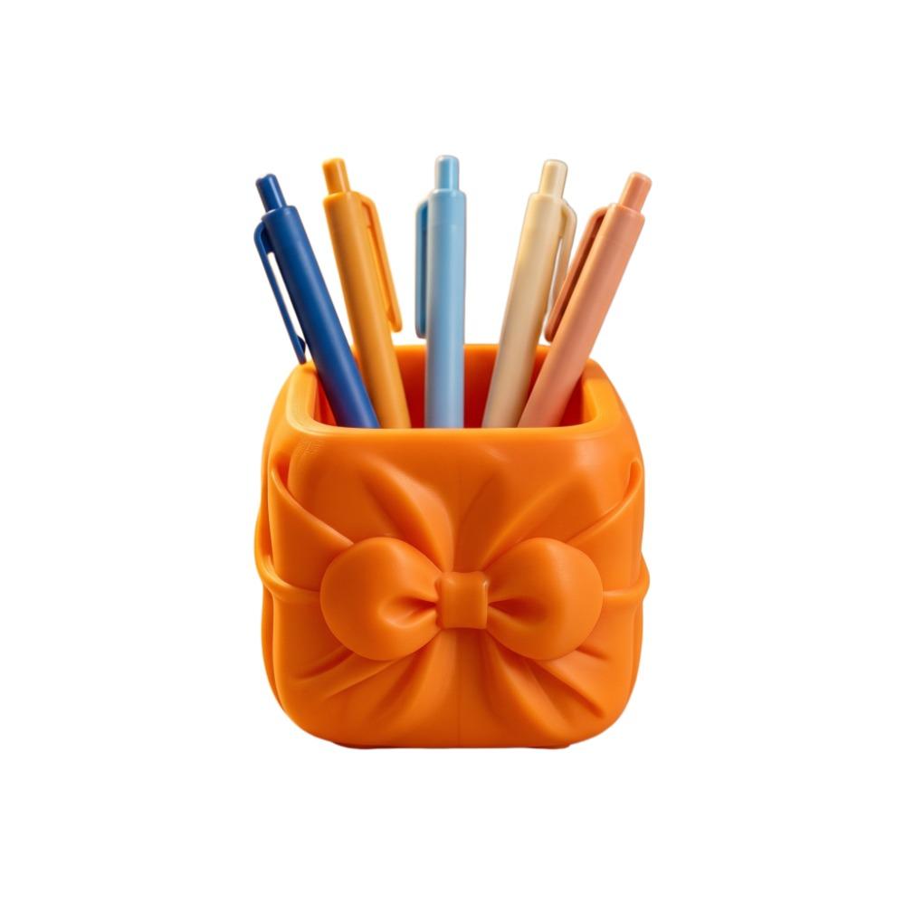 Ornament Bowknot Pen Holder Desktop Organizer Bowknot Pen Container Office Desktop