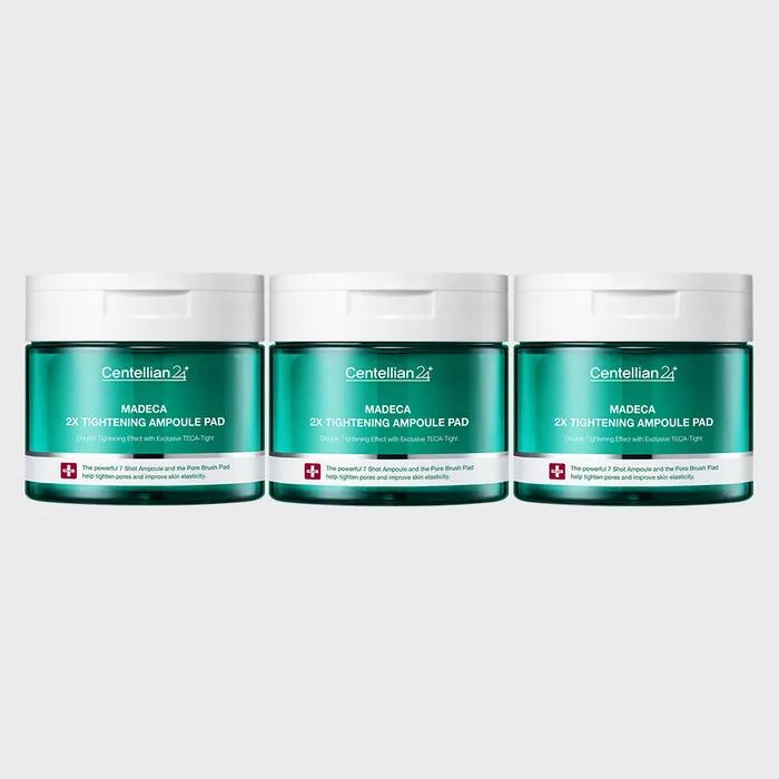 CENTELLIAN24 Madeca Double Tightening Ampoule Pad 165ml (60 Sheets) 3ea Elasticity Absorption Pore Lifting TECA Water Glow Skin Cooling