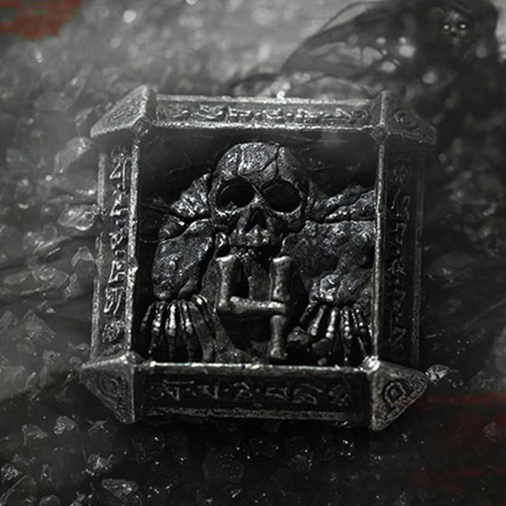 Mystery Skull Metal DND Dice Set for Dungeons and Dragons, Unique Magic RPG Role Playing Game Accessories Gifts