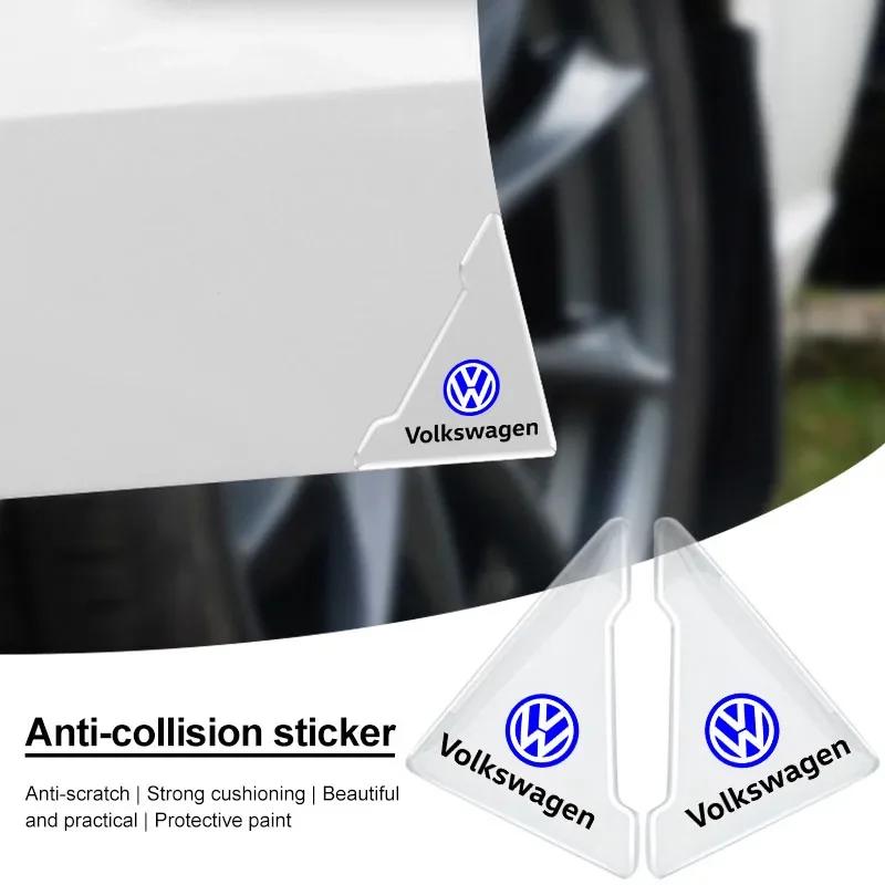 For Volkswagen 2Pcs Car Door Corner Cover Anti-Scratch Protection Sticker For Volkswagen B6 B7 B5 Golf Polo Tiguan Passat EOS Sc