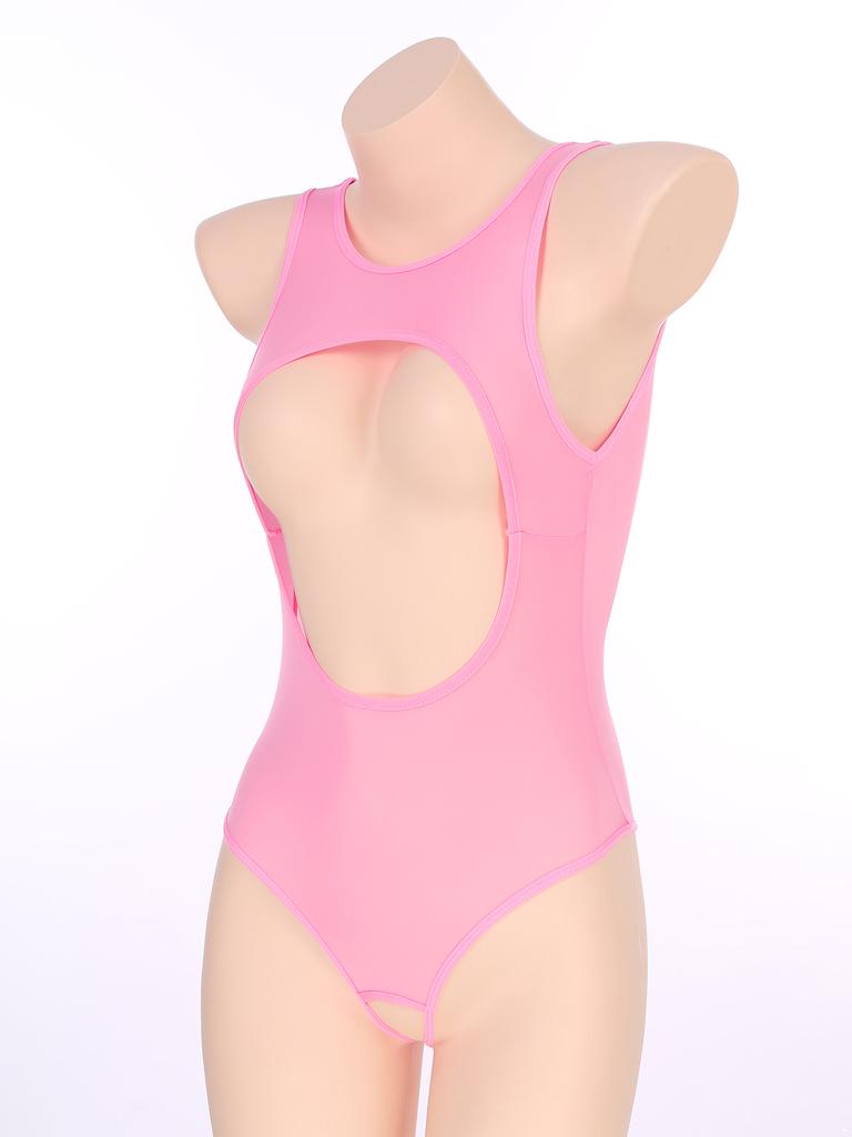 Dámské Micro Bikini Monokiny Plavky Vysoký střih Rozkrokové punčochové kalhoty Tanga Trikot Catsuit Teddy Body Body Spodní prádlo Noční klub Oblečení