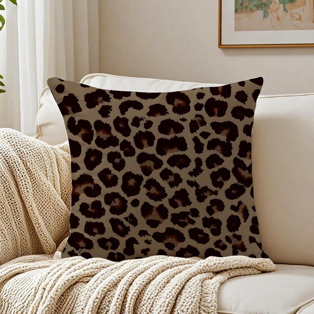 Classic fashion leopard print Cushion Cover Pillowcase Antidustmite living Room Sofa Decor Cushion Room