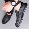 Spring Autumn Hot Selling Men's Leather Casual Shoes Massage Sole Loafers Breathable Comfortable Park Walking Shoes for Men‘s